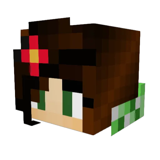 P_I_A_ Minecraft avatar head, 3D render