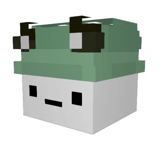 P_I_NO Minecraft avatar head, 3D render