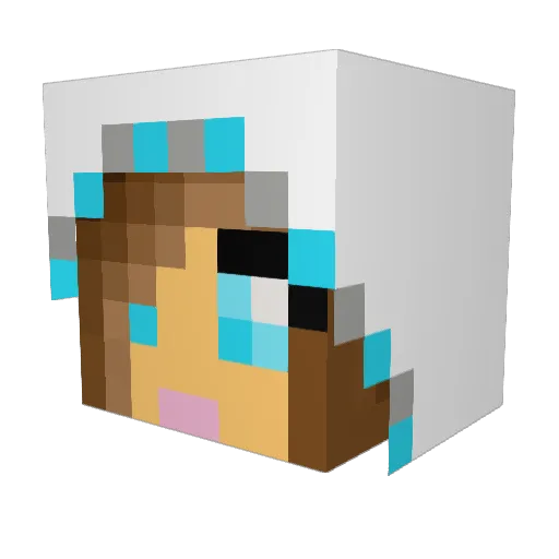 P_Mac9098 Minecraft avatar head, 3D render