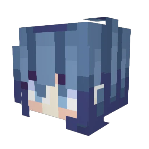 P_NeptuniaM_K Minecraft avatar head, 3D render