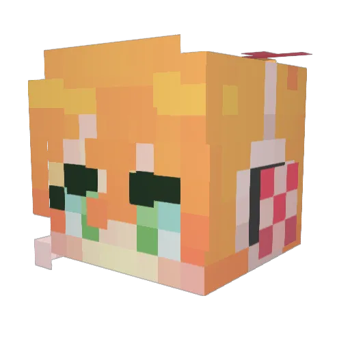 P_O_P_T_A_R_T_S Minecraft avatar head, 3D render