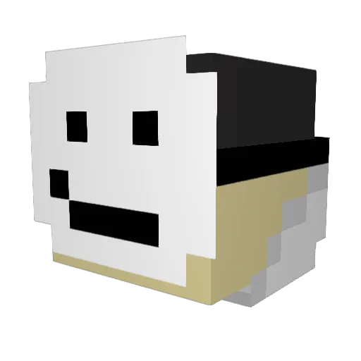 P_Pawel Minecraft avatar head, 3D render