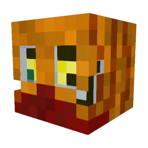 P_REXASO Minecraft avatar head, 3D render