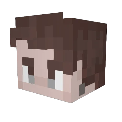 P_Snail Minecraft avatar head, 3D render