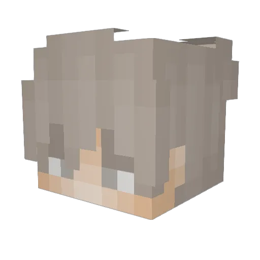 P_T3 Minecraft avatar head, 3D render