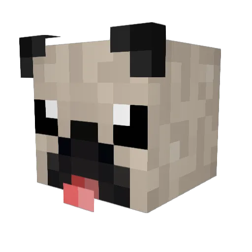 P_TipiaK Minecraft avatar head, 3D render