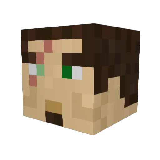 P_Tone Minecraft avatar head, 3D render