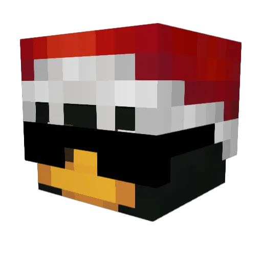 P_WORDD Minecraft avatar head, 3D render