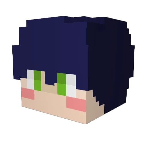 P_Zulu Minecraft avatar head, 3D render