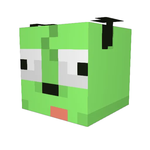 P__Body Minecraft avatar head, 3D render