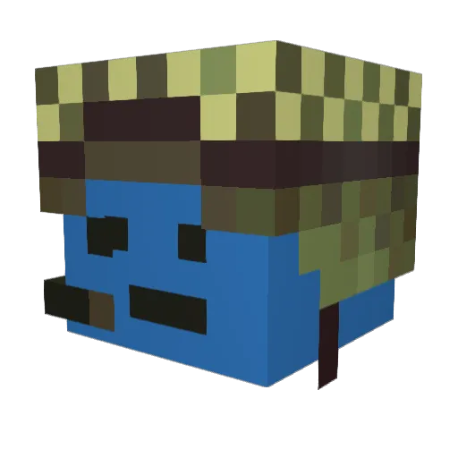 P__L Minecraft avatar head, 3D render