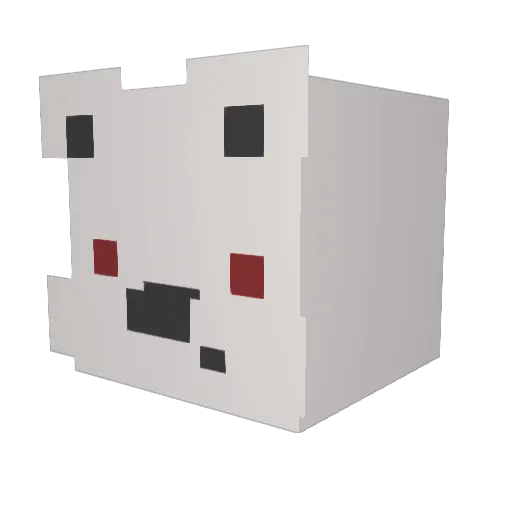 P__ang Minecraft avatar head, 3D render
