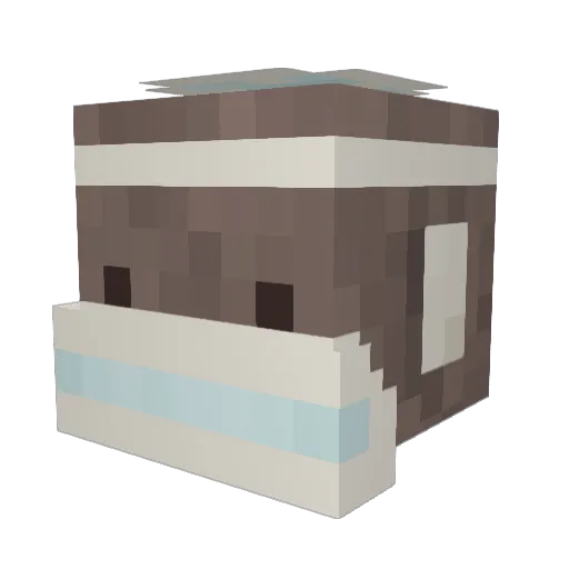 P_ainted Minecraft avatar head, 3D render