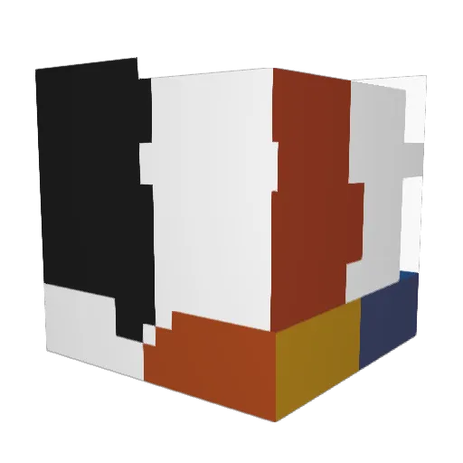P_or_G Minecraft avatar head, 3D render
