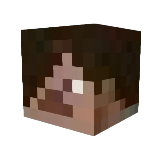 P_rock03 Minecraft avatar head, 3D render
