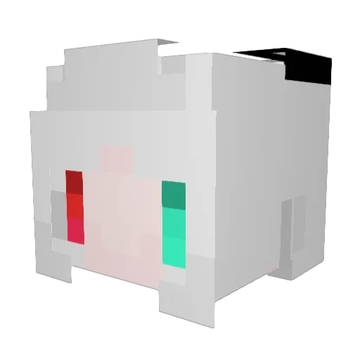 Pa1umu Minecraft avatar head, 3D render