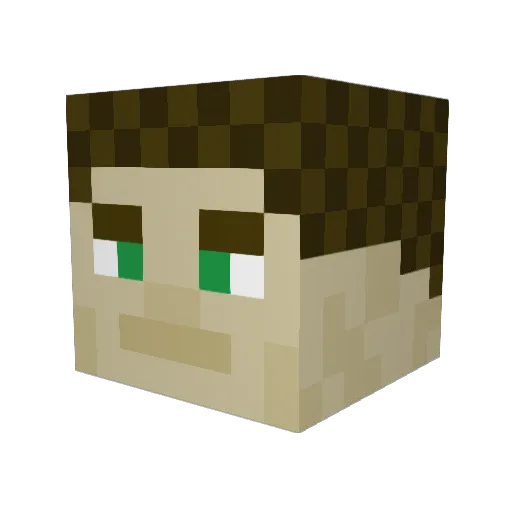 Pa3k_102 Minecraft avatar head, 3D render