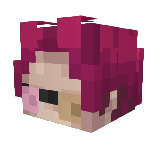 Pa4et Minecraft avatar head, 3D render
