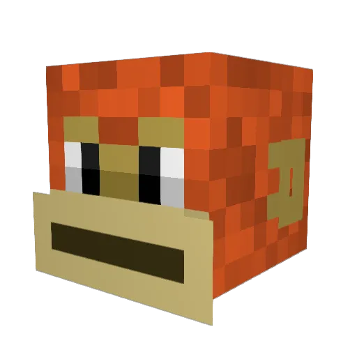 Pa4kourPro Minecraft avatar head, 3D render