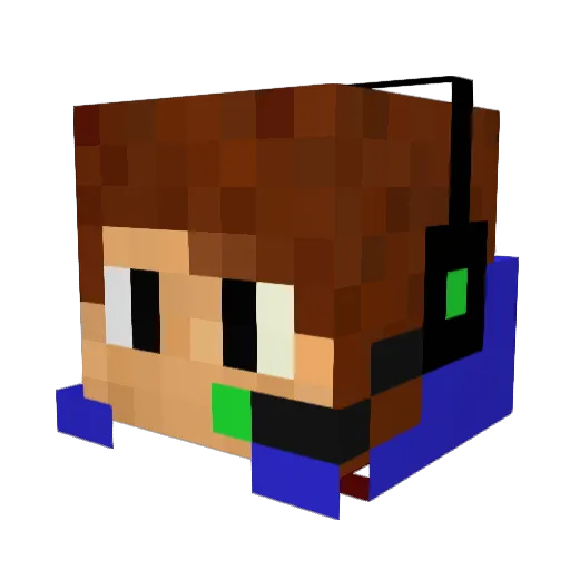 PaAa02 Minecraft avatar head, 3D render