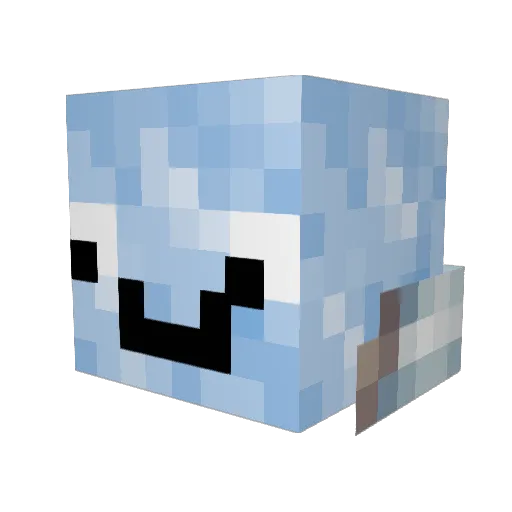 PaB_555 Minecraft avatar head, 3D render