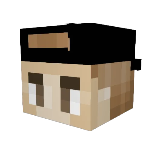 PaBeDJ Minecraft avatar head, 3D render