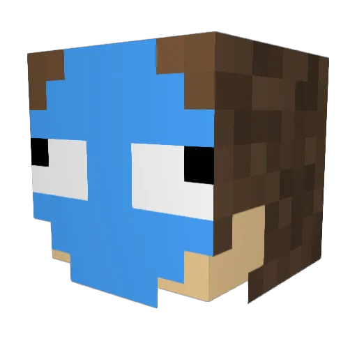 PaBs68 Minecraft avatar head, 3D render