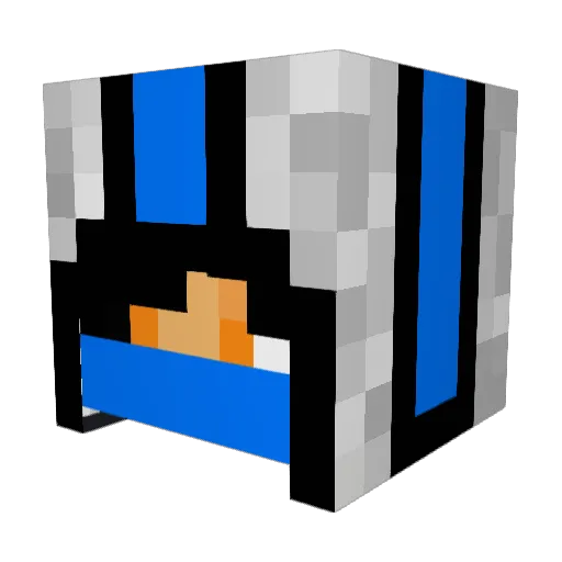 PaDeluxe Minecraft avatar head, 3D render