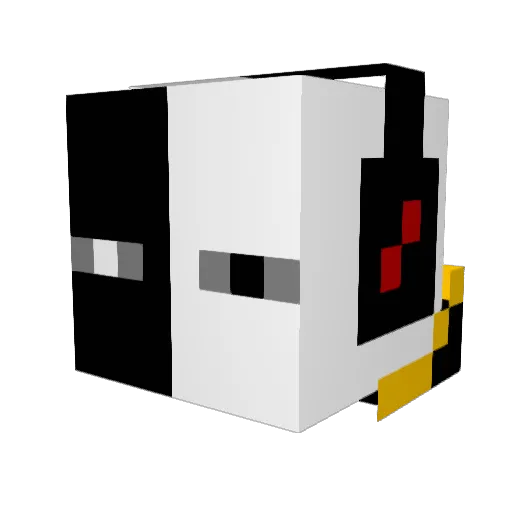 PaGaplate Minecraft avatar head, 3D render