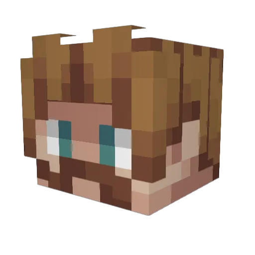 PaKastal Minecraft avatar head, 3D render