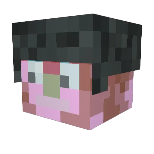 PaLePan Minecraft avatar head, 3D render