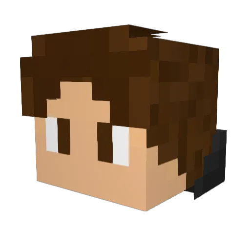 PaMAn Minecraft avatar head, 3D render