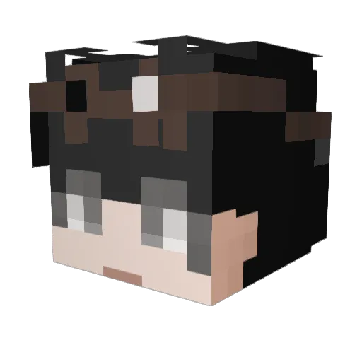 PaManDu Minecraft avatar head, 3D render