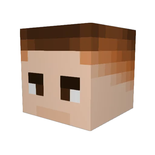 PaMoeNii Minecraft avatar head, 3D render