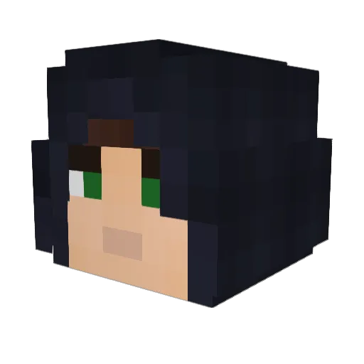 PaOsPo Minecraft avatar head, 3D render