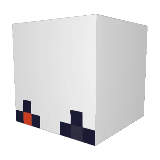 PaPaHuang Minecraft avatar head, 3D render