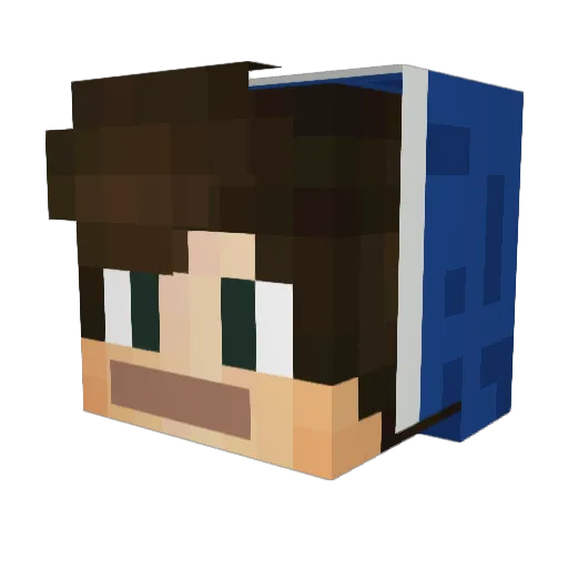 PaPhamin Minecraft avatar head, 3D render