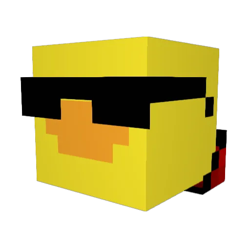 PaPiaS Minecraft avatar head, 3D render