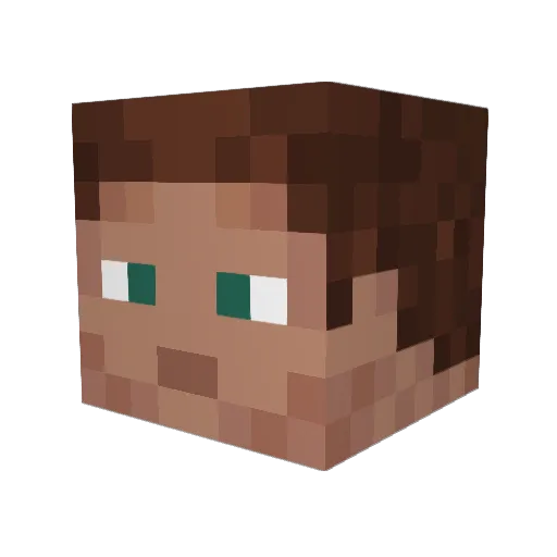 PaPreeKaat Minecraft avatar head, 3D render