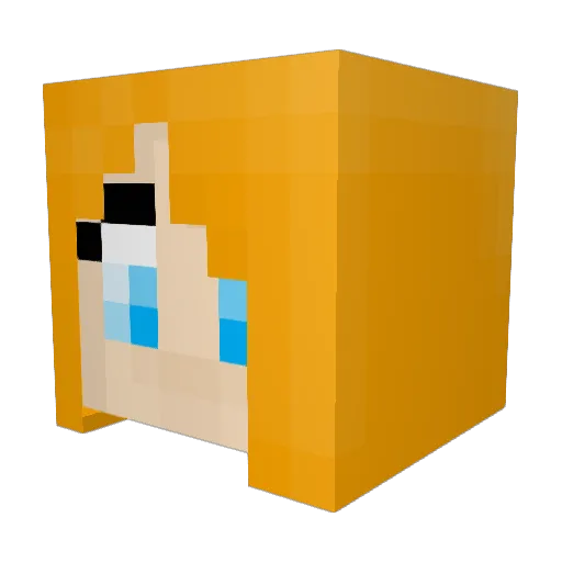 PaSvlol Minecraft avatar head, 3D render