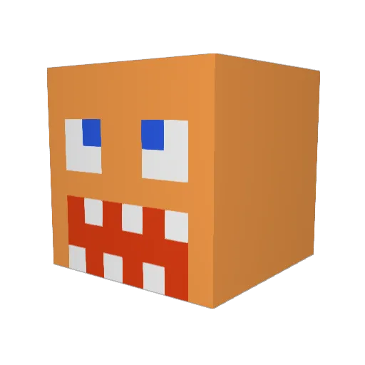 PaTTTe Minecraft avatar head, 3D render