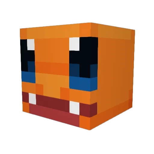 PaVaOo Minecraft avatar head, 3D render
