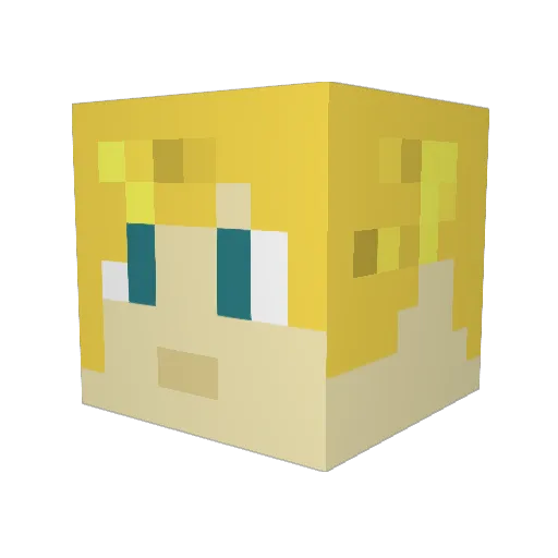 PaXeCo290 Minecraft avatar head, 3D render