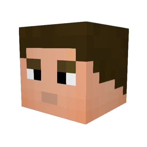 Paaboel Minecraft avatar head, 3D render