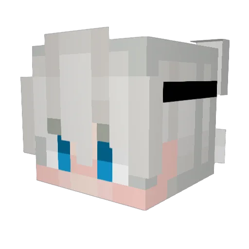 PaagalMan Minecraft avatar head, 3D render
