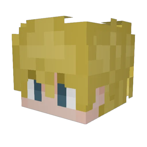 Paaja Minecraft avatar head, 3D render