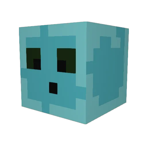 Paanx Minecraft avatar head, 3D render
