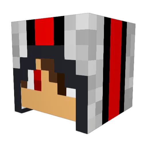 Paarturnax Minecraft avatar head, 3D render