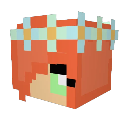 Paatriciar Minecraft avatar head, 3D render