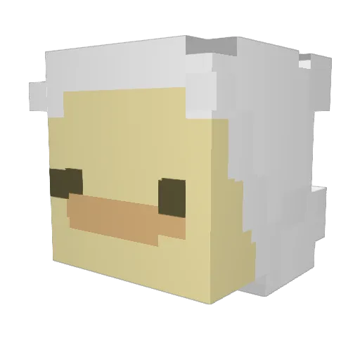 Paawz Minecraft avatar head, 3D render